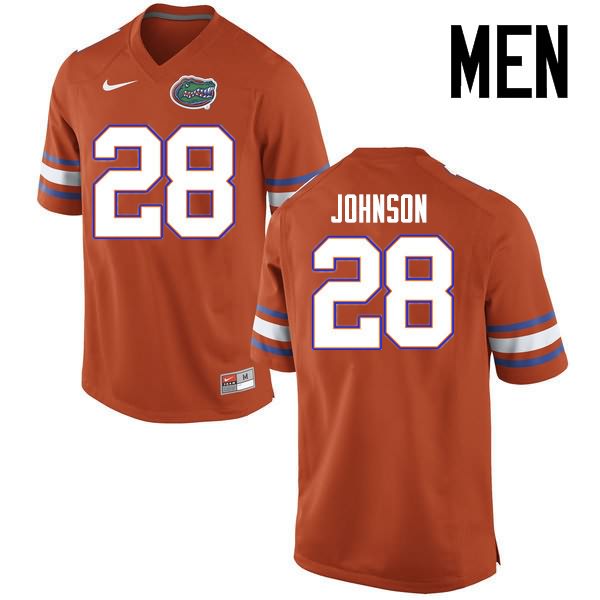 Men's NCAA Florida Gators Kylan Johnson #28 Stitched Authentic Nike Orange College Football Jersey HEQ4865XF